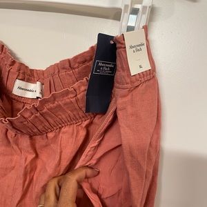 Abercrombie & Fitch Linen Pants - Terracotta